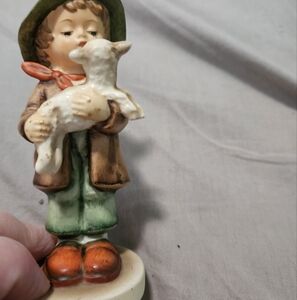 VINTAGE Genuine Hummel Boy With Lamb